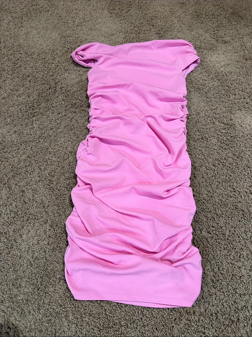 Abercrombie & Fitch Pink Ruched Dress size Medium Tall